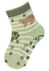 STERNTALER Ponožky protišmykové na lozenie Lev a Les ABS 2ks v balení zelená chlapec veľ.20 12-24m