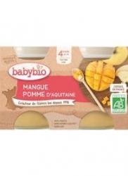 BABYBIO Príkrm jablko mango 2x 130 g