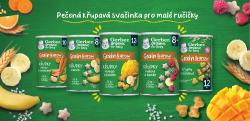 GERBER Organic chrumky s malinami a banánom 35 g?