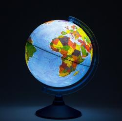 Alaysky's Alaysky's 32 cm RELIEF Cable - Free Globe Physical / Political with Led CZ