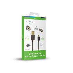 FIXED kábel micro USB 1m čierny