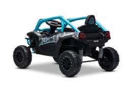BENEO Kawasaki TERYX KRX 1000 12V, modré, jednomiestne, odpružená zadná náprava, 2,4 Ghz diaľkové ov
