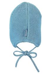 STERNTALER Čiapka pletená GOTS bavlnená podšívka na viazanie blue chlapec veľ. 41 cm- 4-5 m