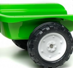FALK Šliapací traktor Garden Master s vlečkou zelený