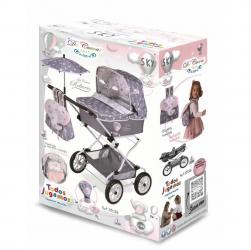 DeCuevas Toys DeCuevas 82035 Skladací kočík pre bábiky REBORN so slnečníkom a doplnkami SKY 2020-90 