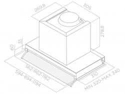Elica BOX IN PLUS IXGL A/120 nerez + biele sklo