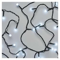 Emos Vianočná reťaz Cherry guľôčky 80 LED, 8m, vonkajšia, 8 módov svietenia, studená biela
