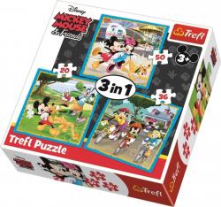 Trefl Trefl Puzzle 3v1 Mickey Mouse s priateľmi  Disney Standard Characters