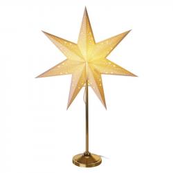 Emos LED hviezda papierová so zlatým stojanom, zlatá, 45 cm, vnútorná