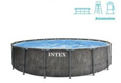 Intex_A Intex 26742 Bazén Prism Frame Greywood Premium 4,57 x1,22
