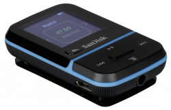 SanDisk MP3 Clip Sport GO 16GB modro-čierny