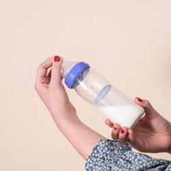 LANSINOH Fľaša sklenená dojčenská s NaturalWave® cumľom (M) 240ml