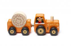 CUBIKA CUBIKA 15351 Traktor s vlekom - drevená skladačka s magnetom 3 diely
