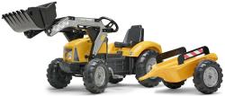 Falk Falk šliapací traktor SUPER LOADER 2025AM s nakladačom a prívesom - žltý