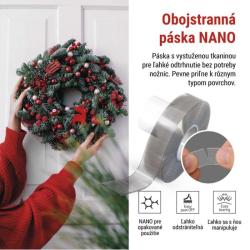 Emos Dvojstranná NANOGRID páska 19mm / 3m priehľadná