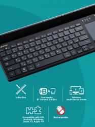 Canyon Wireless/Bluetooth multimediálna klávesnica s touchpadom US