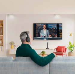 Hama Over-Ear televízne slúchadlá 2,4 GHz stanica + Bluetooth