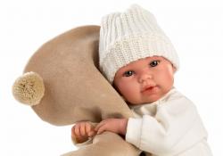 Llorens Llorens 63645 NEW BORN - realistická bábika bábätko so zvukmi a mäkkým látkovým telom - 36