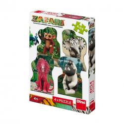 Dino toys Dino ZAFARI: ZOOMBA A KAMARÁTI 4x54 Puzzle