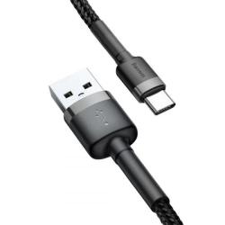 Baseus Cafule USB-C kábel 3m šedo-čierny nylonový