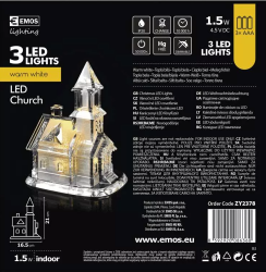Emos LED kostol akrylový 21cm, teplá biela
