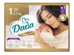 DADA Extra Care Plienky jednorázové 1 Newborn (2-5 kg) 26 ks