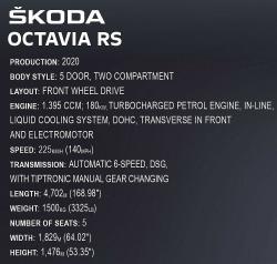 Cobi Cobi Škoda Octavia IV RS, 1:12, 2520 k, EXECUTIVE EDITION