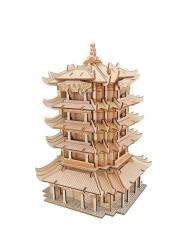 Woodcraft construction kit Drevené 3D puzzle Yellow Crane Tower