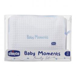 CHICCO Taštička kozmetická na zips Baby Moments modrá