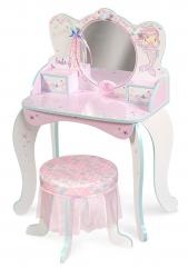 DeCuevas Toys DeCuevas 55541 Drevený toaletný stolík so zrkadlom, stoličkou a doplnkami Ocean Fantas
