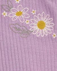 CARTER'S Overal na cvoky Sleep&Play Purple Floral dievča NB/ veľ. 56