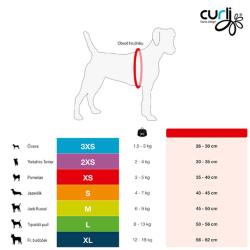 CURLI Postroj pre psov so sponou Manšester Brown S, 4-7 kg