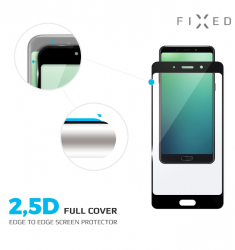 FIXED Full-Cover pre Galaxy A40 lepenie cez celý displej, čierne