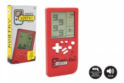 Teddies Digitálna hra Padajúce kocky hlavolam plast 14x7cm červená na batérie so zvukom