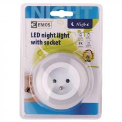 Emos LED nočné svetlo so zásuvkou