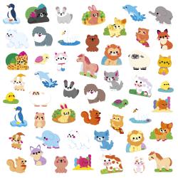 Janod Janod Stickers Veľké samolepky Zvieratká 50 ks od 18 mesiacov