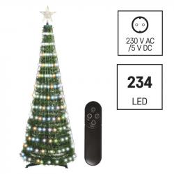 Emos LED vianočný stromček so svetelnou reťazou a hviezdou, 1.5m, vnútorný, ovládač, časovač, RGB