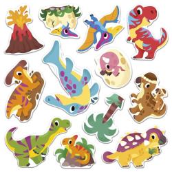 Janod Janod My arts&crafts Mini Prelepovateľné samolepky Dinosaury od 2 rokov