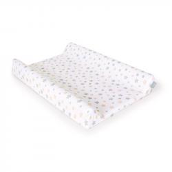 CEBA Poťah na prebaľovaciu podložku 50x70-80 cm 2 ks Light Grey+Yellow Stars
