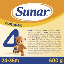 3x SUNAR Complex 4 Mlieko dojčenské 600 g