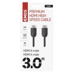 Emos 4K HDMI 2.0 high speed kábel ethernet 3m