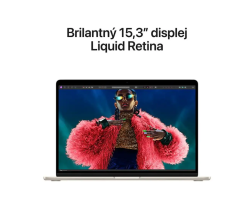 Apple MacBook Air 15" Apple M3 8C CPU 10C GPU 16GB 512GB Hviezdny biely INT English
