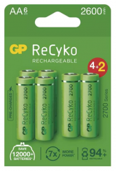 GP ReCyko HR6 (AA) 2600mAh 4+2ks