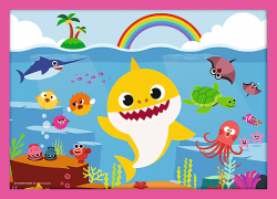 Trefl Trefl Puzzle 4v1 - Žraločia rodina / Viacom Baby Shark