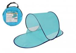Teddies Stan plážový s UV filtrom 140x70x62cm samorozkladací polyester/kov ovál modrý v látkovej taš