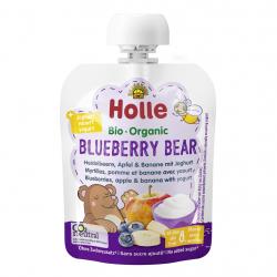 HOLLE BIO Blueberry bear - detské ovocné pyré s jogurtom 85 g