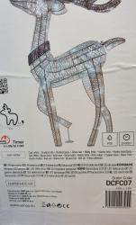 Emos LED vianočný 3D sob 76 cm, vnútorný, studená biela, časovač poškodený kus