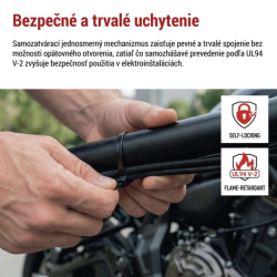 Emos A2843 Sťahovacie pásky čierne 150×3.5mm 100ks