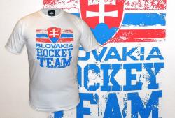 Tričko biele Slovakia hockey team pánske - veľkosť XXL