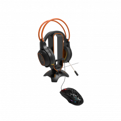 Canyon WH-200 čierny 3v1, stojan pre headset + bungee stabilizátor kábla + USB hub